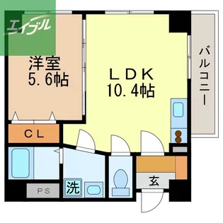 プレザント文教通り【5階】の間取り
