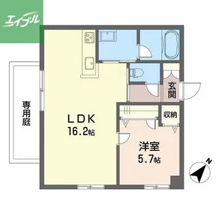 シャーメゾンAnge【1階】の間取り