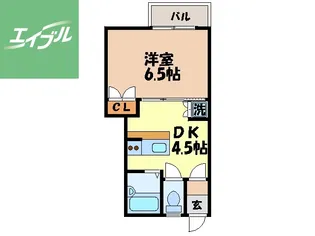 COCO花丘【108号室】の間取り