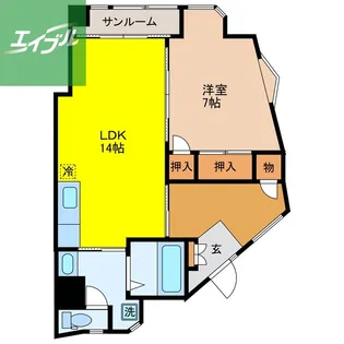 花宮【201号室】の間取り