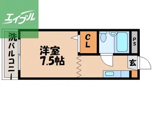 パレスアーバン【305号室】の間取り