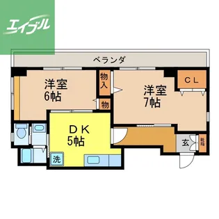 プリザントヒル城山【602号室】の間取り