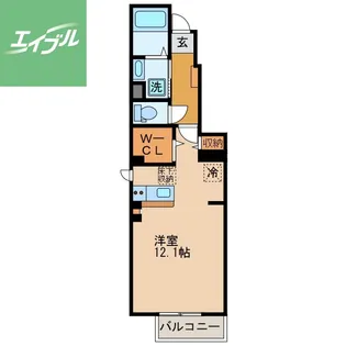 フェリスローズ【105号室】の間取り