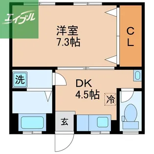 鳥辺ビル【202号室】の間取り