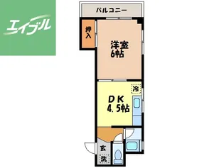 市川ビル【4階】の間取り