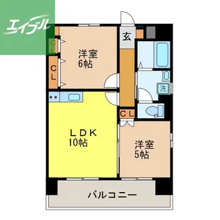 Residence赤迫【705号室】の間取り