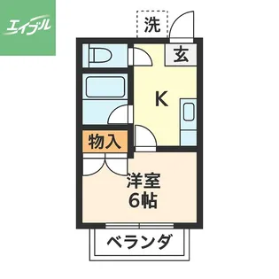 シャトーエクレール【203号室】の間取り