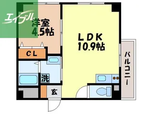 MKステーション花丘【401号室】の間取り