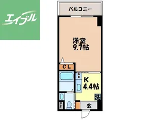 レジュイール花丘【402号室】の間取り