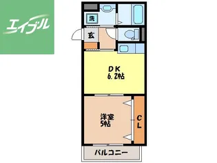 コーポMONNOKi【3階】の間取り