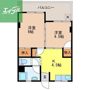 松尾ビル(淵町)【3階】の間取り