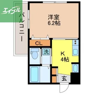 Residence西山【107号室】の間取り