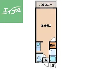 ロイヤルソシオ立岩【109号室】の間取り