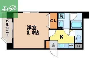 グリーンコート樺島【402号室】の間取り