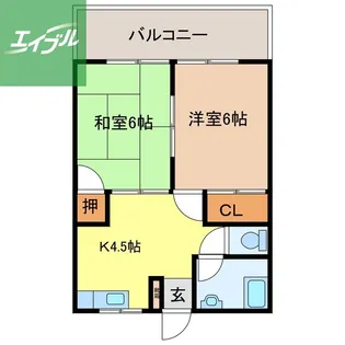 松尾ビル(淵町)【207号室】の間取り