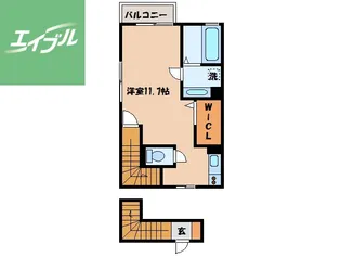 カーサアレテオ【2階】の間取り