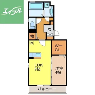 カーサデルソル【3階】の間取り