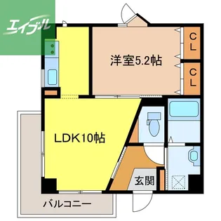 クレールF・K【2階】の間取り