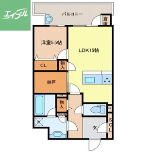 ビバシティ長崎オーシャンフロント【3階】の間取り