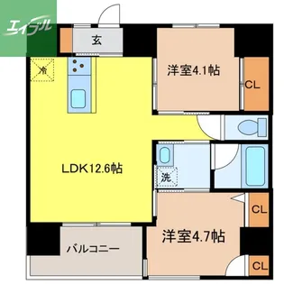 NODAL CODE:【301号室】の間取り