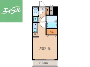 1Rの間取り画像