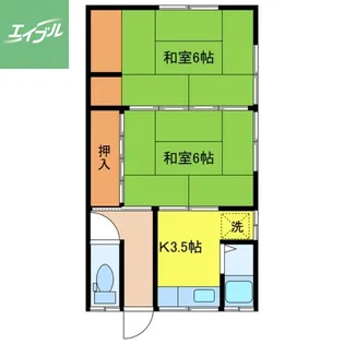 辻郷アパート【202号室】の間取り