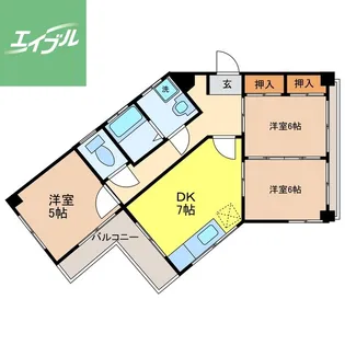 ベルテ岩見町【3階】の間取り