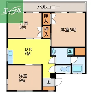 岩見七福ビル【2階】の間取り