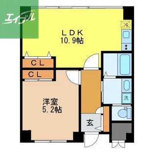ドエル梁川公園【402号室】の間取り