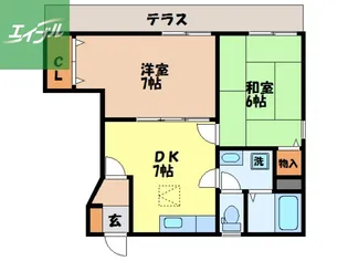 クレストール坂本【101号室】の間取り