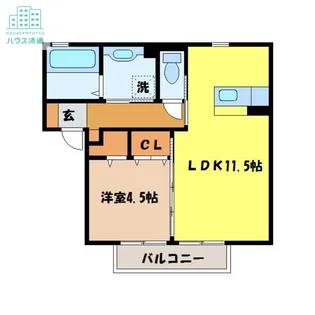 ヴェルジェ矢上【2階】の間取り