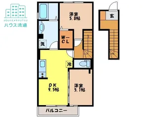 メゾン・ラ・パトリア J棟【2階】の間取り