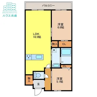 エスポワール長野【6階】の間取り