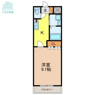 サニープレイス【202号室】の間取り