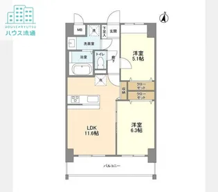 ルーカス長崎諫早Ⅰ【306号室】の間取り