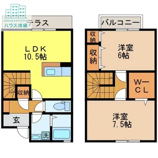 2LDKの間取り画像