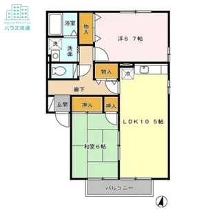 ロイヤルガーデン白岩 B棟【1階】の間取り
