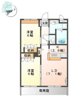 カサフェンテ【1階】の間取り