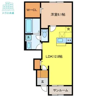 クレストレジデンス B【1階】の間取り