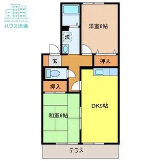 コンフォートたらみ B棟【1階】の間取り