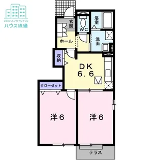 ヴィオラ レジデンスB【1階】の間取り