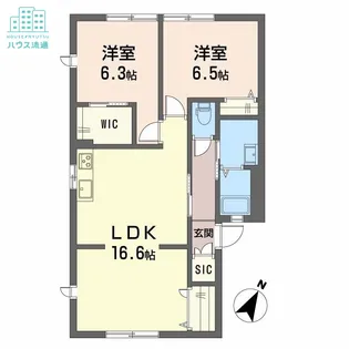 ヴィレスト楓【1階】の間取り