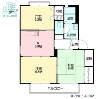 バリュージュ【202号室】の間取り