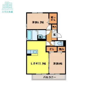 ソシアビューテラス A棟【1階】の間取り
