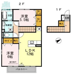 リヴィエール・ウィット【2階】の間取り