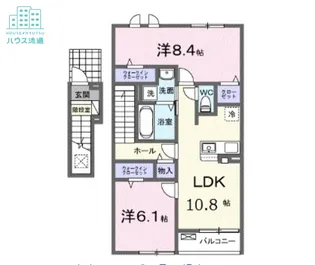 プラシードヒル Ⅸ【2階】の間取り