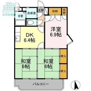 レジデンス東望【4階】の間取り