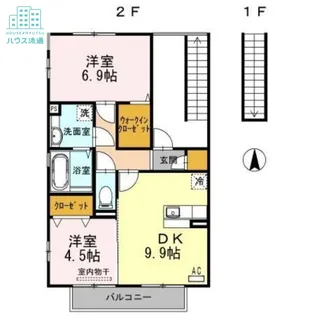 メゾンドソレイユ 弐番館【2階】の間取り