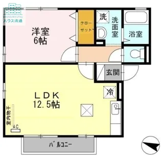 ウィルモア鬼橋 B棟【1階】の間取り