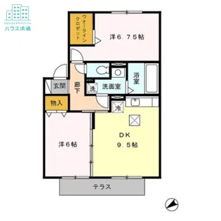 メゾン・ラ・パトリアE【1階】の間取り